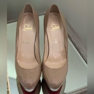 Bianca 140 patent calf nude color size 40.5